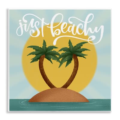 Stupell Just Beachy Tropical Island Wall Plaque Art Design By Sarah Hickman