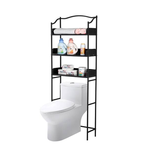 Modern Mdf Wooden 3 Tier Over The Toilet Bathroom Shelf Storage Overstock 31647455