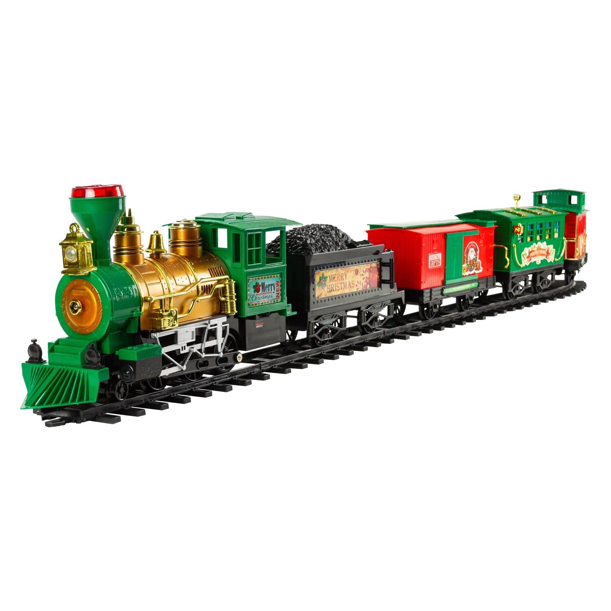 Northlight 21 Piece Battery Operated Lighted Animated Christmas Express Train Set With Sound Red