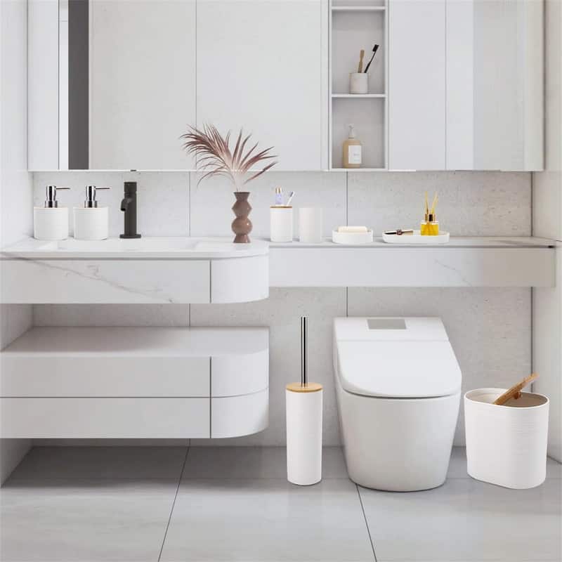 Bathroom Accessories Set with Trash Can - 1 x 1 x 1