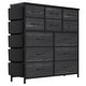 preview thumbnail 6 of 6, 5 Drawer Fabric Dresser with Wooden Top,Large Storage Space