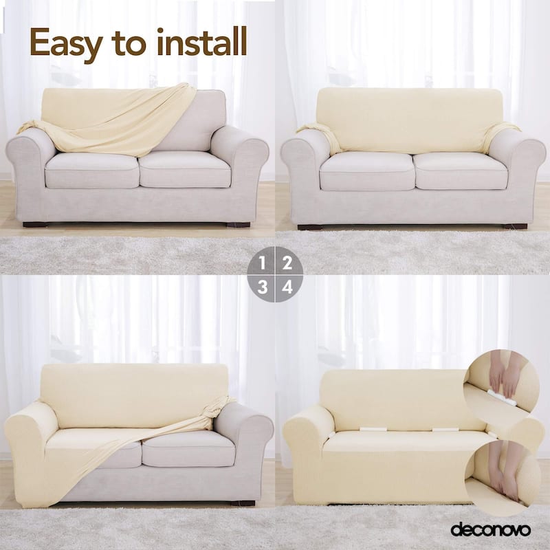 Deconovo 3-Seat Sofa Fitted Spandex Protector Slipcover