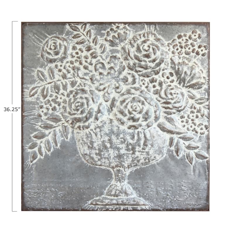 Metal Floral Bouquets Wall Décor - 36.25" x 36.25"