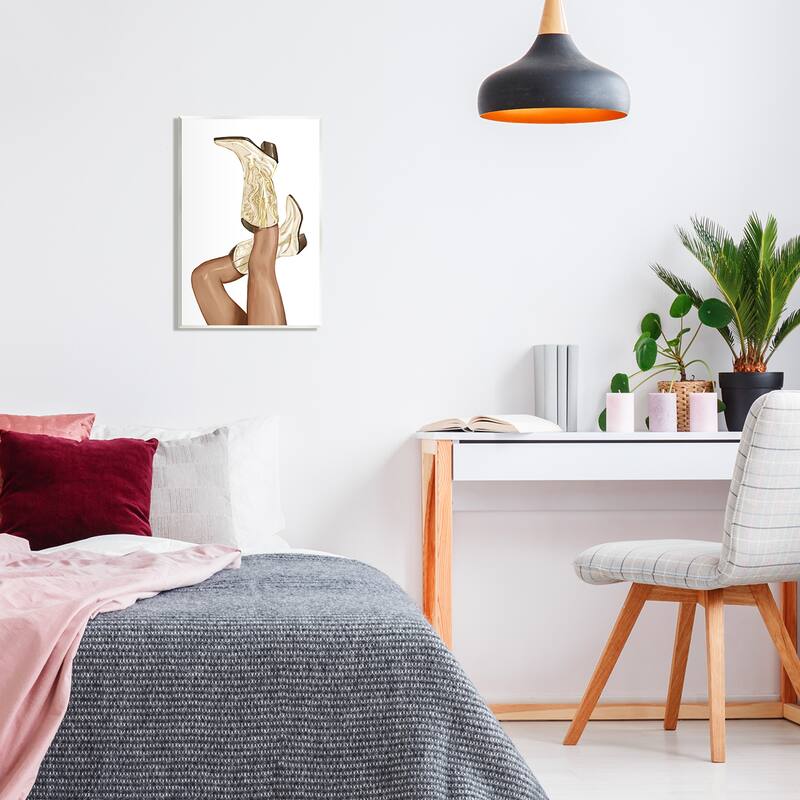 Stupell Country Cowgirl Boots Fashion Wall Plaque Art by Ziwei Li