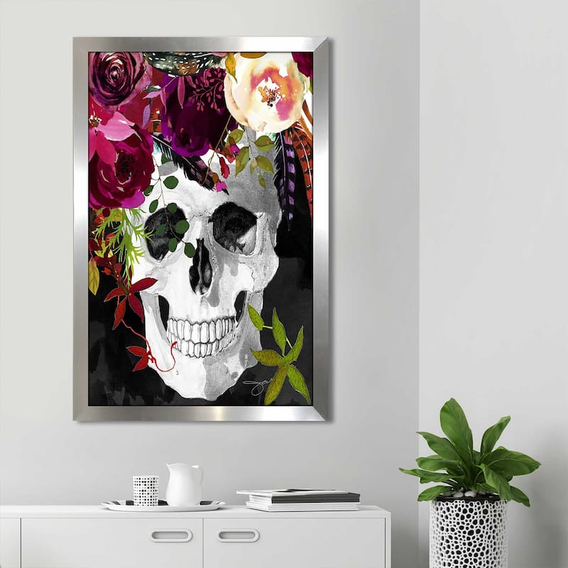 "Floral Skull" by Jodi Print on Acrylic