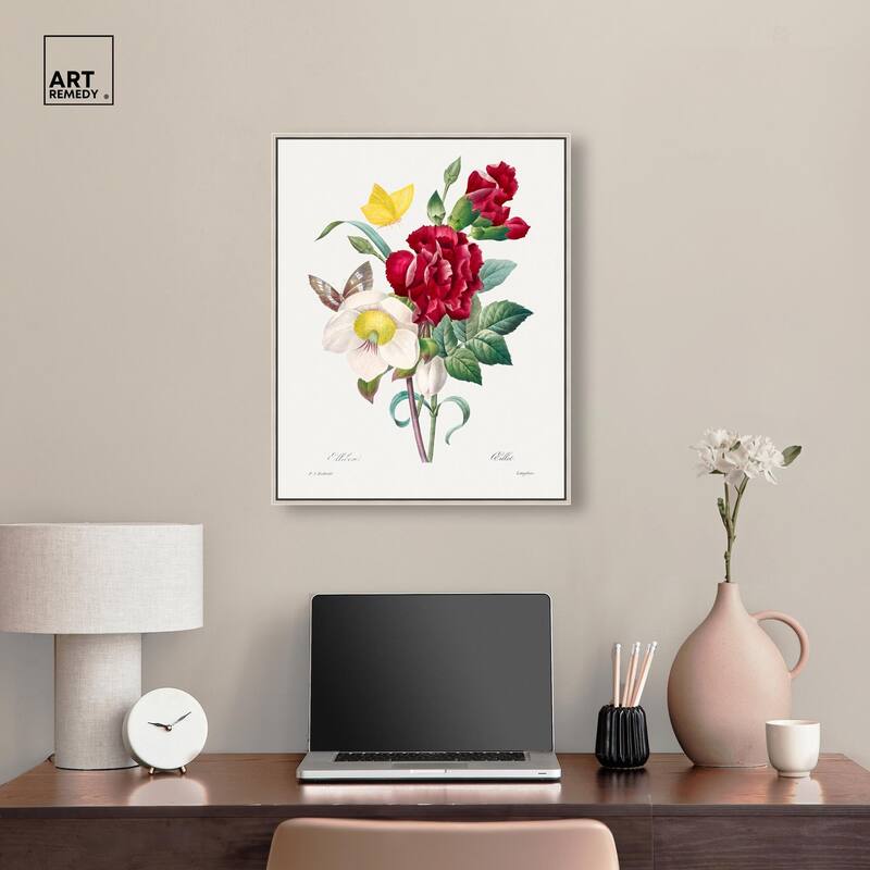 Winter Rose and Carnation Canvas by Art Remedy