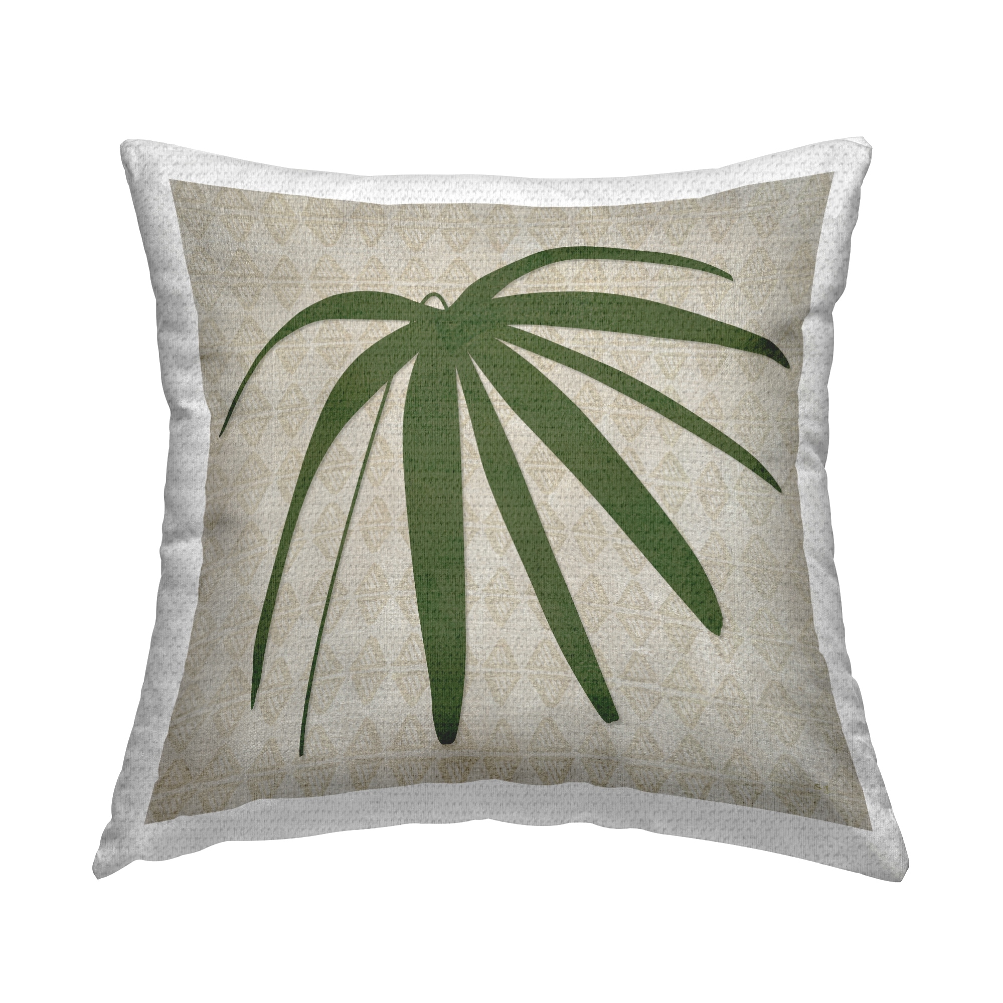 Stupell Boho Palm Leaf Printed Outdoor Throw Pillow Design by Susan Jill