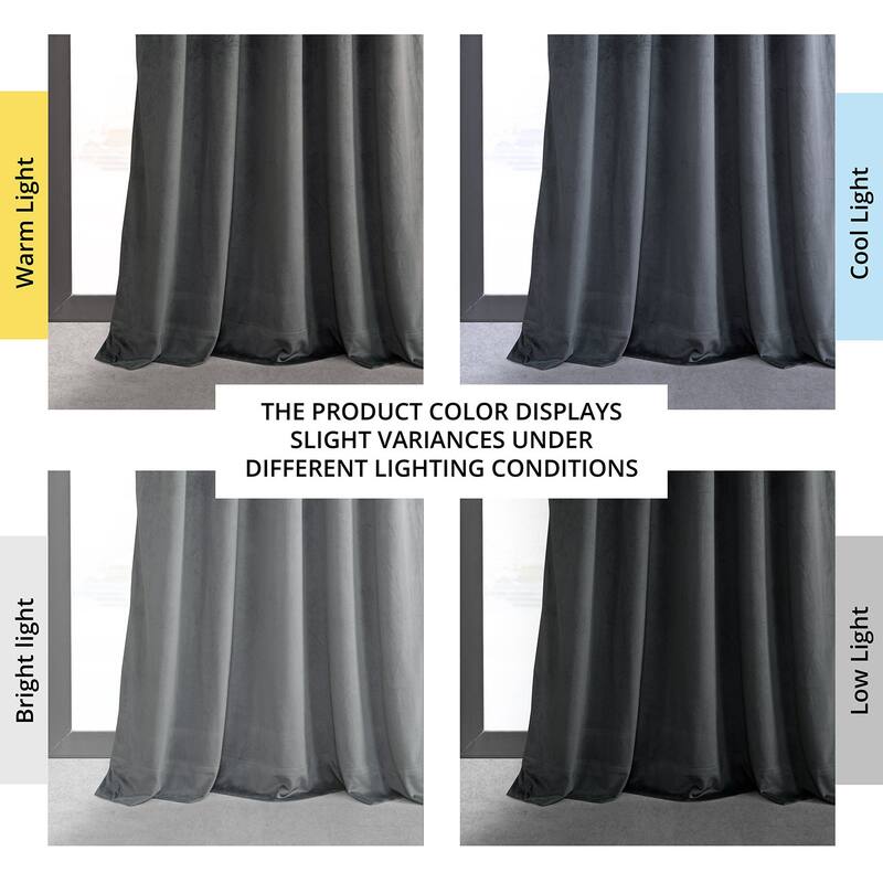 Exclusive Fabrics Signature Pleated Blackout Velvet Curtain (1 Panel)