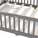 preview thumbnail 20 of 159, Wood Floor Bed with Safety Guardrails and Door