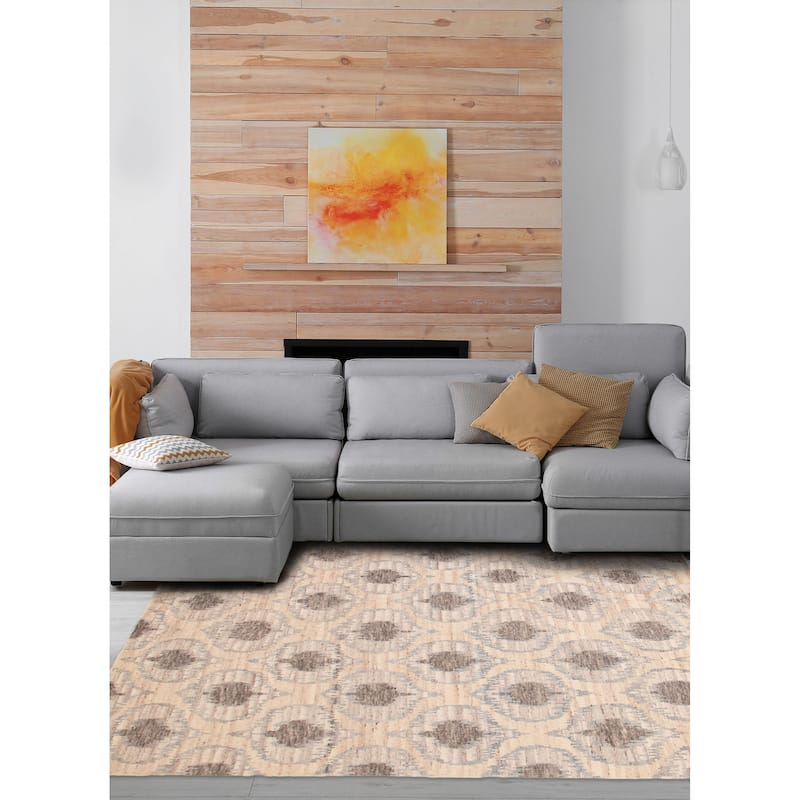 ECARPETGALLERY Hand-knotted Tangier Beige Wool Rug - 7'11 x 9'11