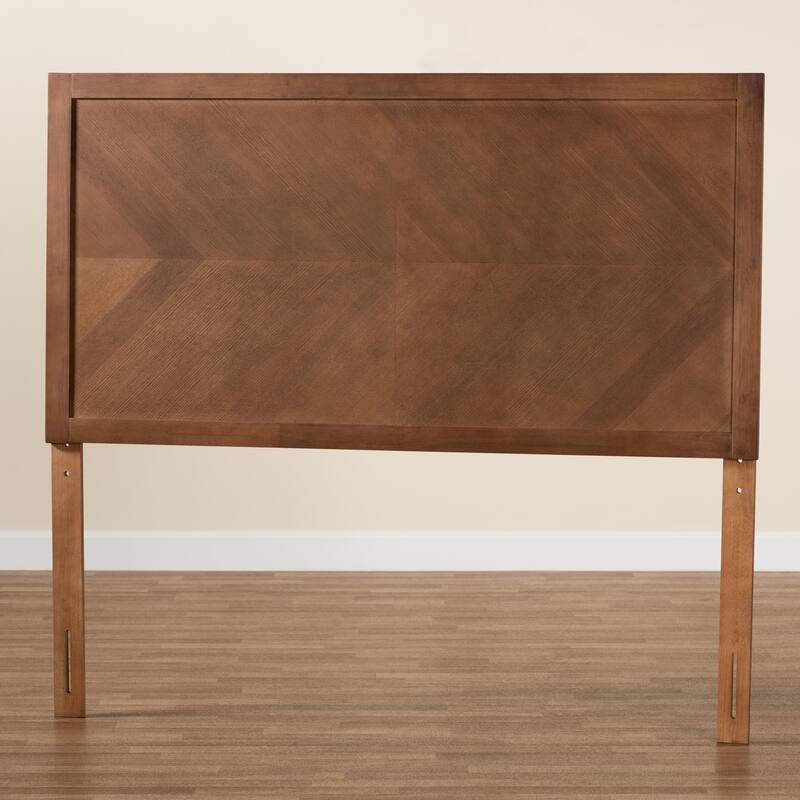 Terrian Classic and Traditional Ash Walnut Finished Wood Headboard