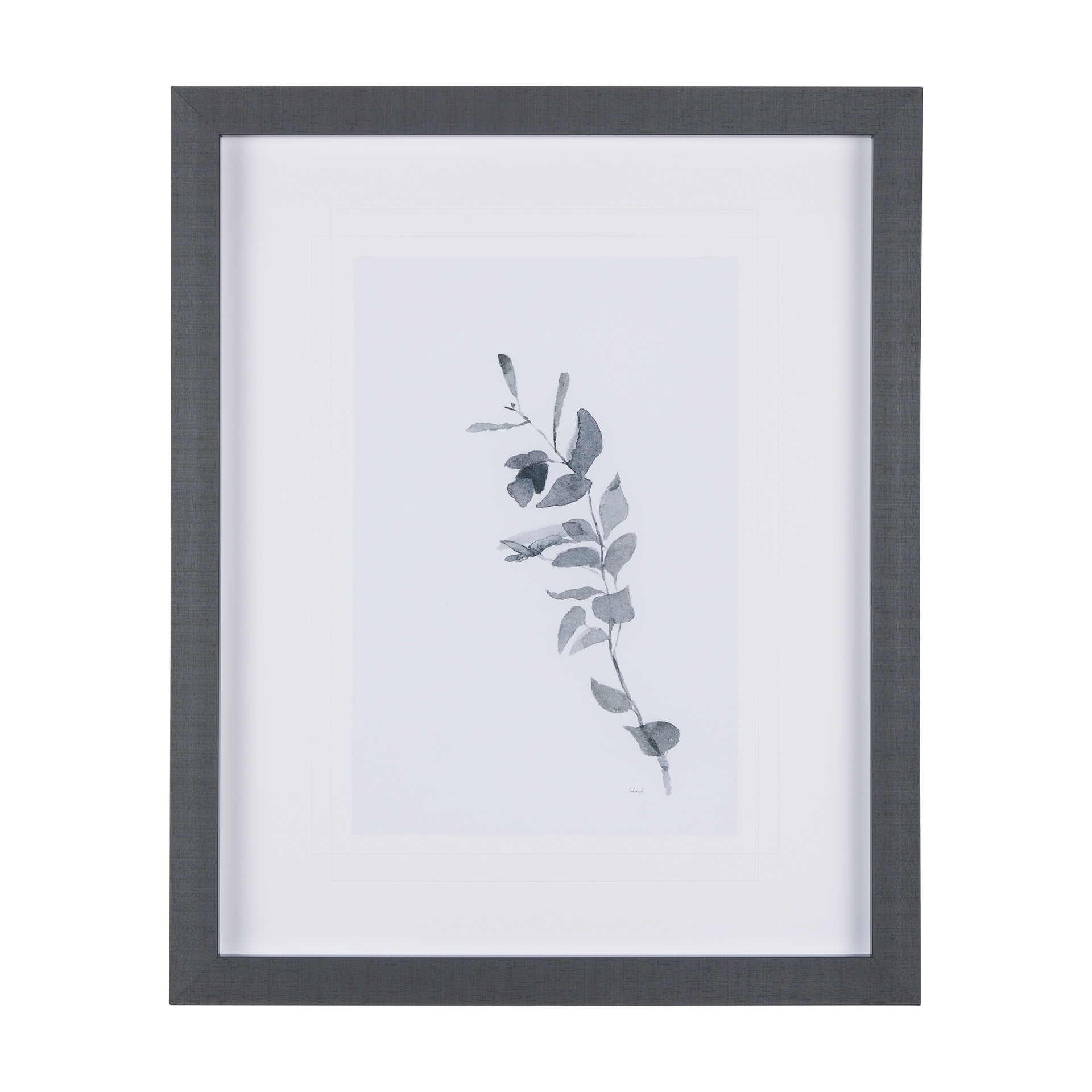 Mercana Leaf Shadow III by Mercana Studio a Hand Embellished Textured Framed Art Print Matted under Glass