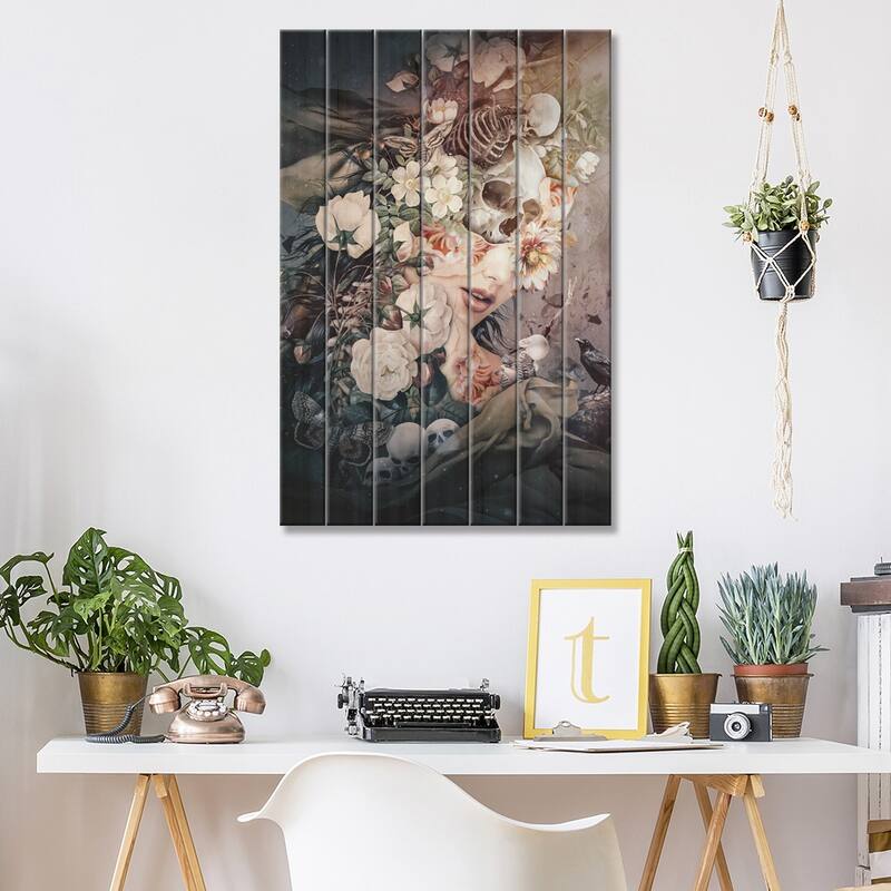 Dark To Light Print On Wood by Riza Peker - Multi-Color