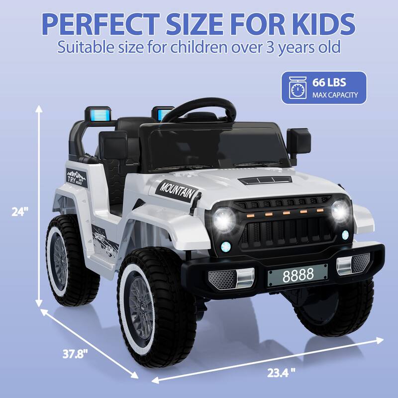 12V Kids Ride on Truck Car Kids Electric Vehicles Toy for 3-5 Years Old Boys Girls Gift, Black