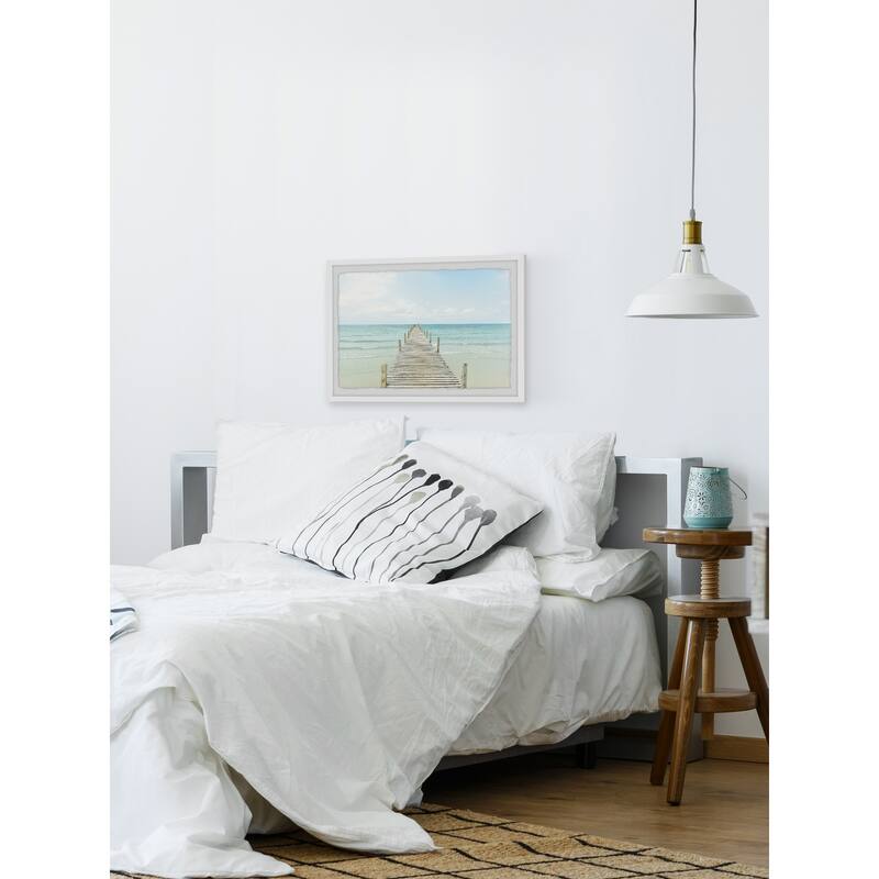 'Bright Ocean's View' Framed Painting Print