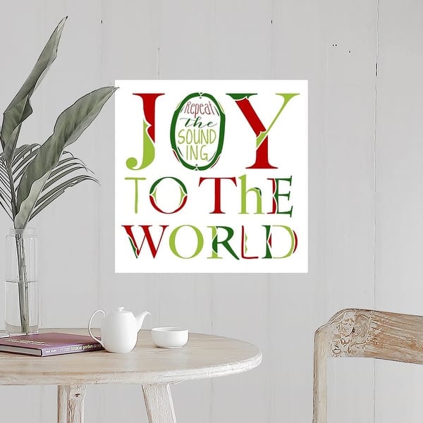 Joy To The World On White Poster Print Overstock 26974876