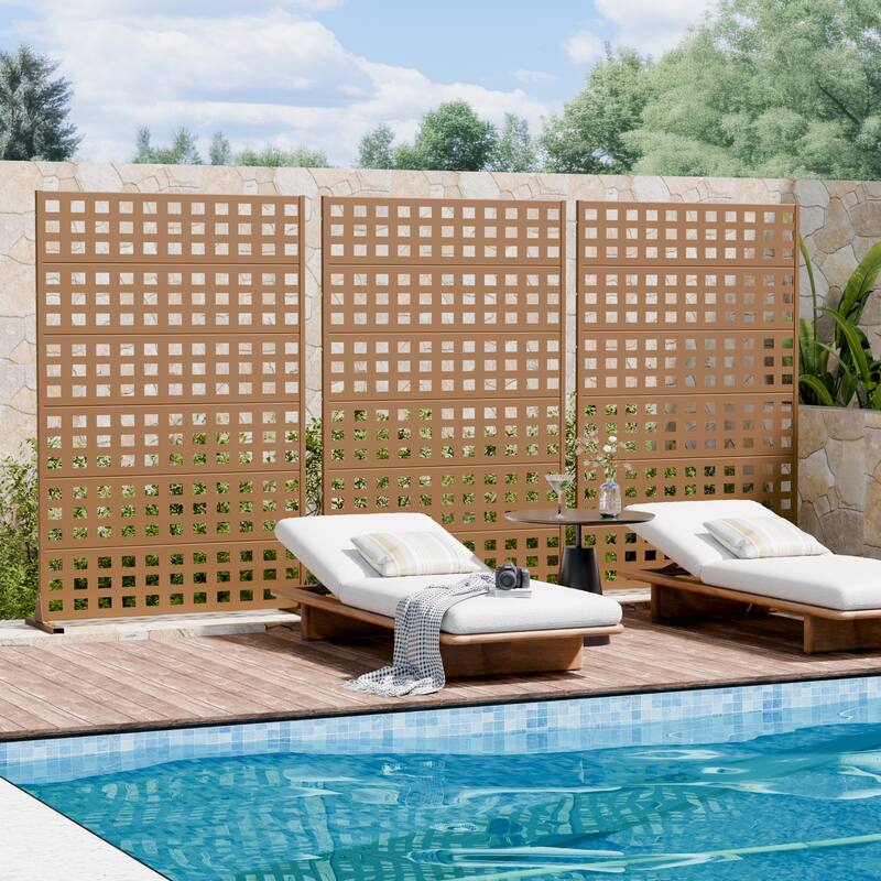 Outdoor Rectangle Privacy Screens Metal Screen Fence Panel