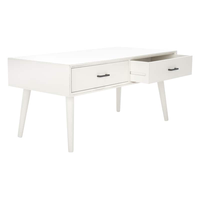 SAFAVIEH Sister Mid-Century 2-Drawer Coffee Table - 37.8" W x 19" L x 17.8" H - 38Wx19Dx18H