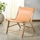 preview thumbnail 17 of 37, SAFAVIEH COUTURE Alanarose Leather Accent Chair - 26"W x 33"D x 33"H