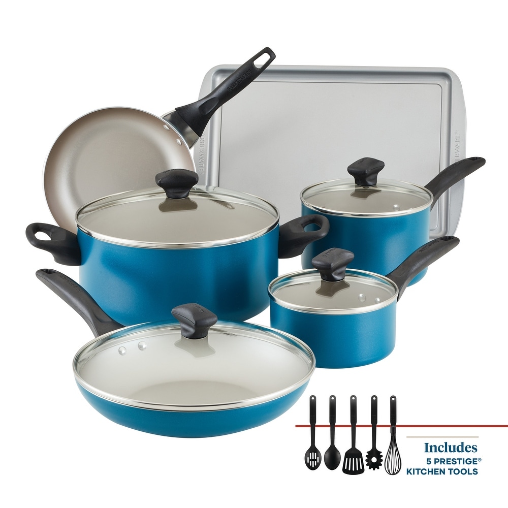 Farberware New Traditions Stainless Steel 12-piece Cookware Set - Bed Bath  & Beyond - 9238561