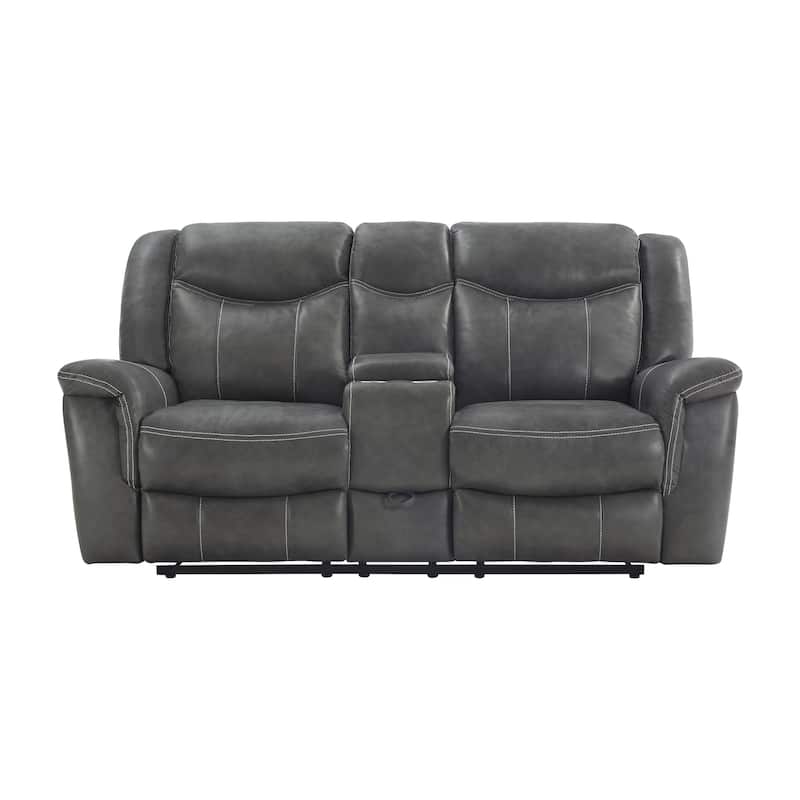 Carmen Cool Grey Motion Loveseat