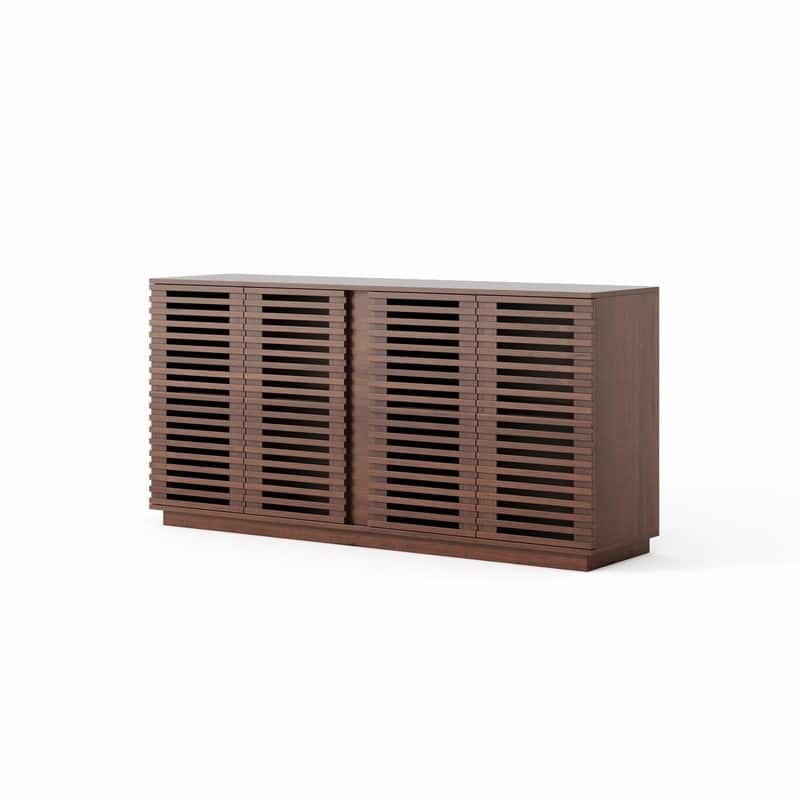Modern 60" Large Storage Cabinet for Living Room or Bedroom with Hollow Door Design