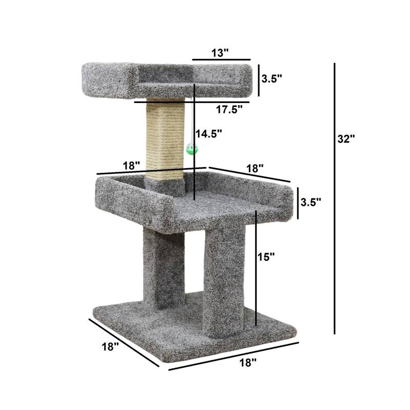 Sturdy Large Cat Perch with Spacious Platforms and Scratch Posts for Multi-Cat Lounging and Climbing