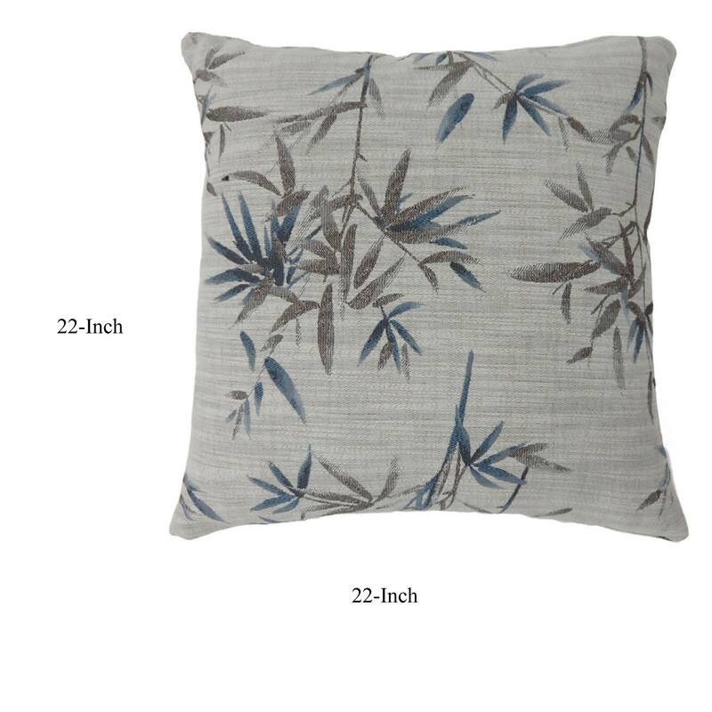 Contemporary Style Set of 2 Throw Pillows, Blue