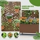 preview thumbnail 38 of 103, 72 in Metal Movable Planter Box with Trellis Privacy Screen Lockable Wheels