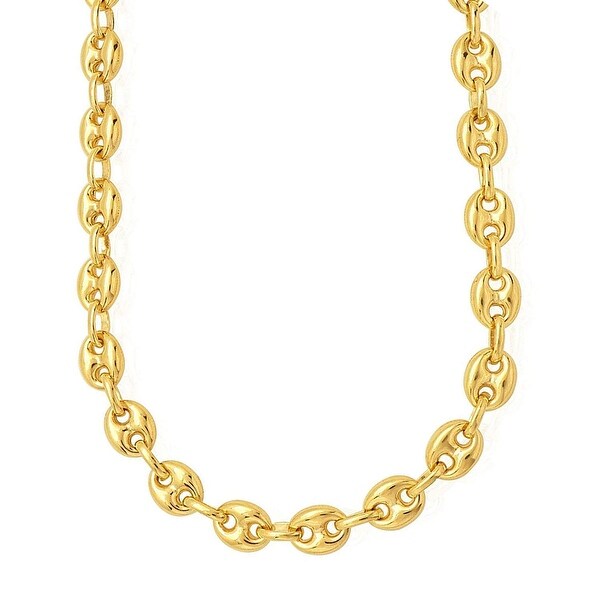 Shop Mcs Jewelry Inc 14 KARAT YELLOW GOLD PUFFED MARINER LINK CHAIN NECKLACE (4.7MM) - On Sale ...