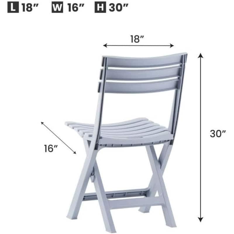 Aria Home Terrasse Outdoor Folding Chairs UV Resistant Set of 4