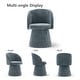 preview thumbnail 2 of 8, 21.5" Wide Upholstered Swivel Barrel Vanity Stool with Pedestal Base