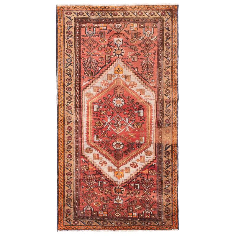 ECARPETGALLERY Hand-knotted Andelz Red Wool Rug - 3'6 x 6'9
