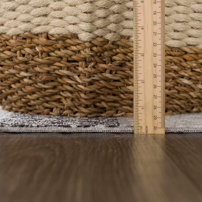 Hauteloom Middlestown Hallway, Kitchen Machine Washable Runner Rug - Black, Cream, Gray - 2'7" x 7'3"