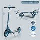preview thumbnail 5 of 7, Folding Aluminum Alloy Scooter with 3 Adjustable Heights-Blue - 36” x 15.5” x 36”