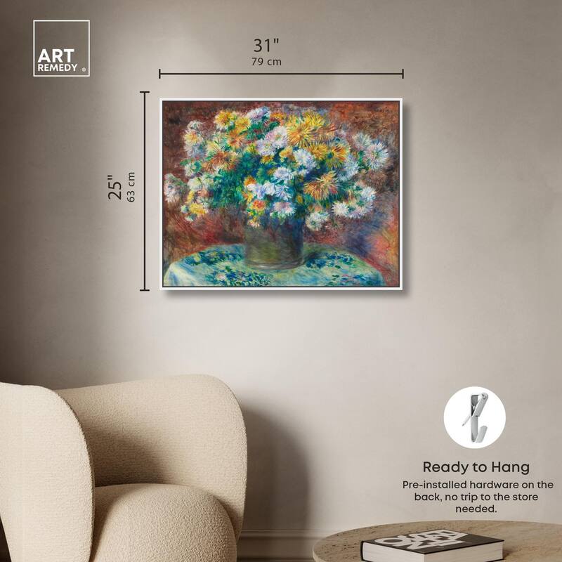 Renoir Chrysanthemum Canvas by Art Remedy
