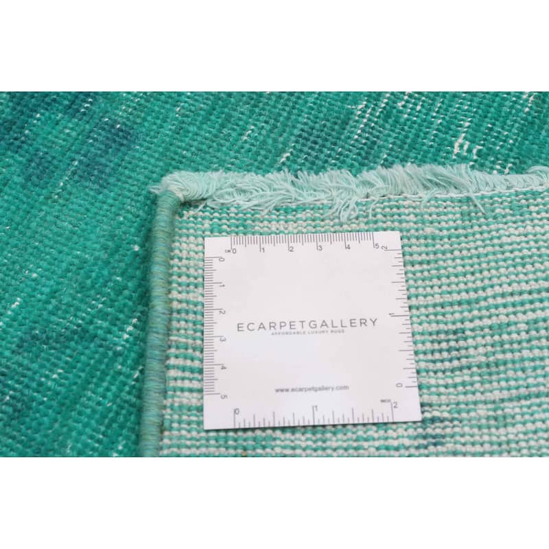 ECARPETGALLERY Hand-knotted Color Transition Green Wool Rug - 4'4 x 7'1