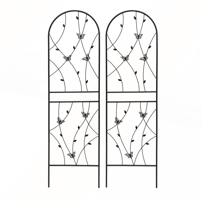 2 Pack Metal Garden Trellis 71in x 19.7in Rustproof Trellis