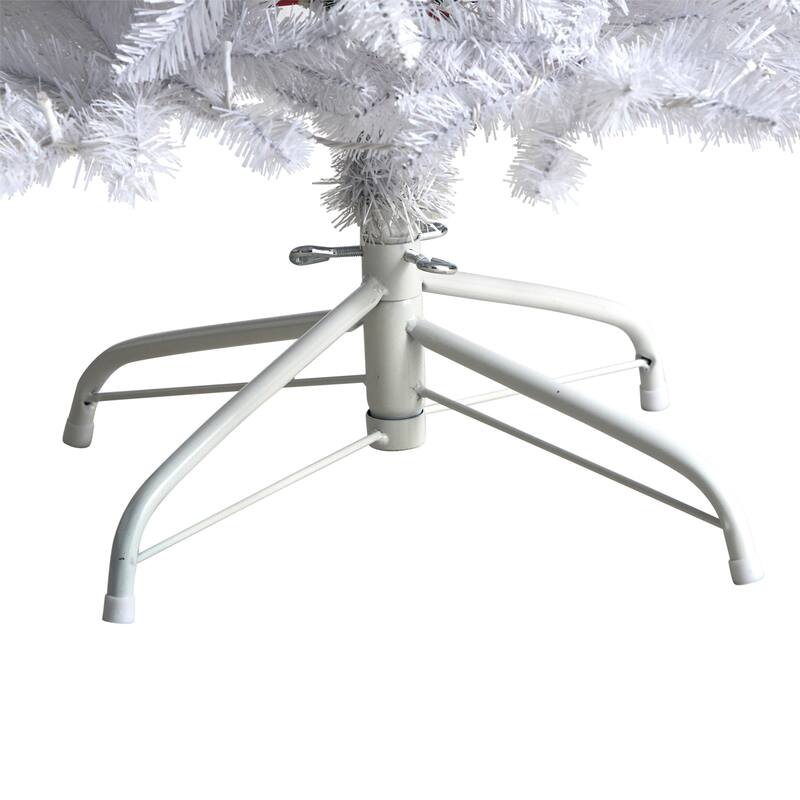 5’ Pre-Lit White Artificial Christmas Tree, Clear Lights - 5 Foot