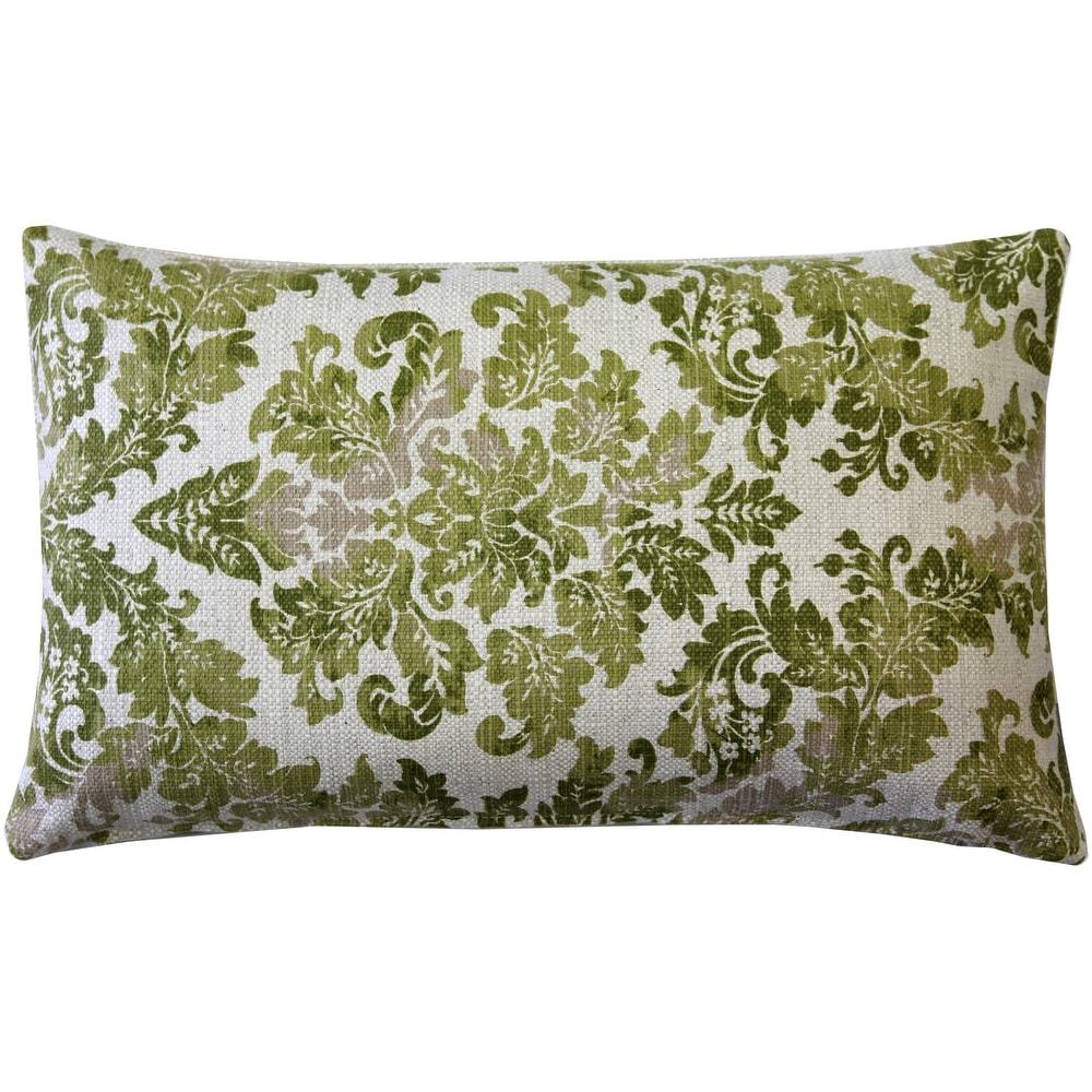 Thai Garden Green Leaf Throw Pillow 12x20 - Pillow Decor