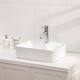 Rectangle Ceramic Bathroom Vessel Bathroom Sink in White - 19