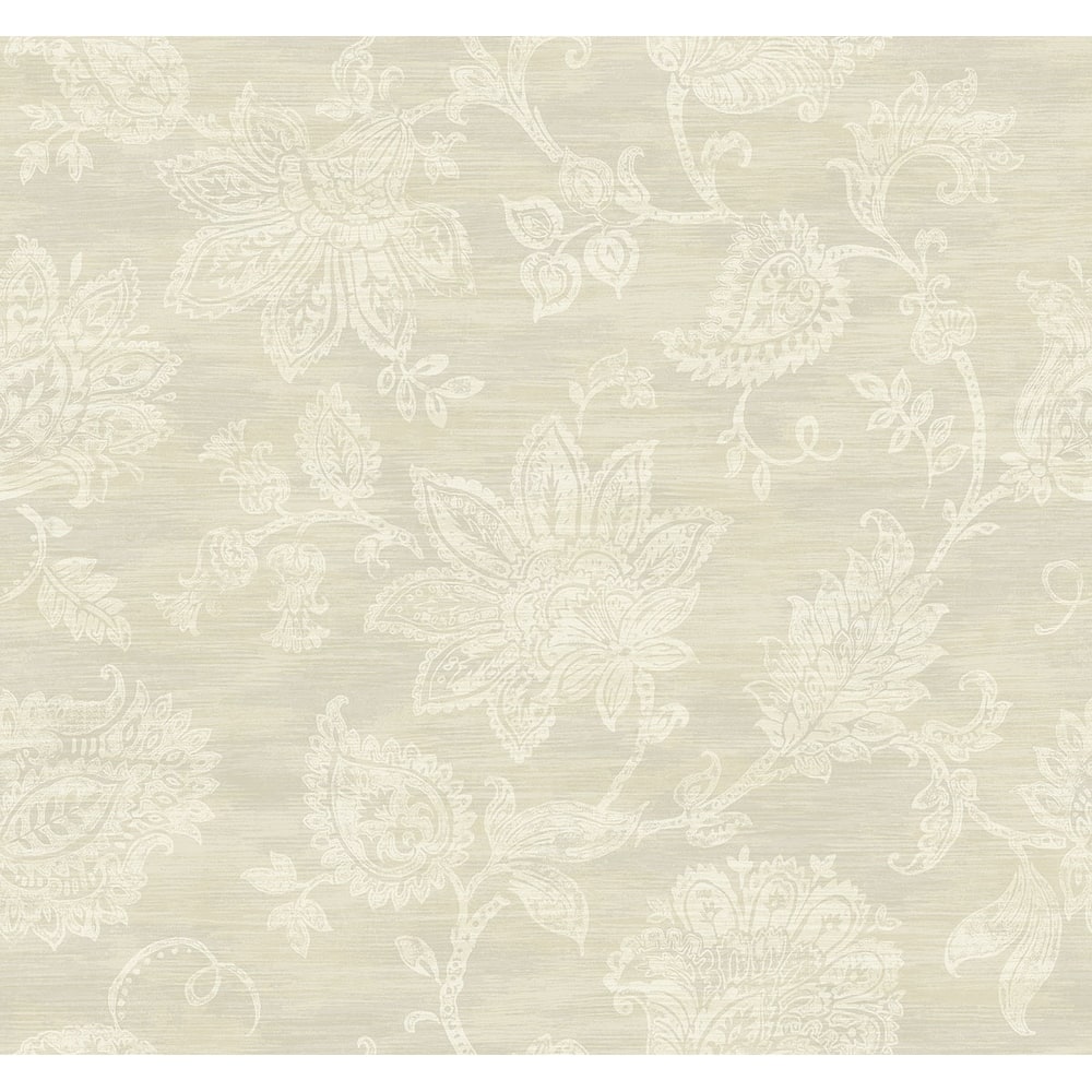Seabrook Designs Branko Stamped Jacobean Unpasted Wallpaper