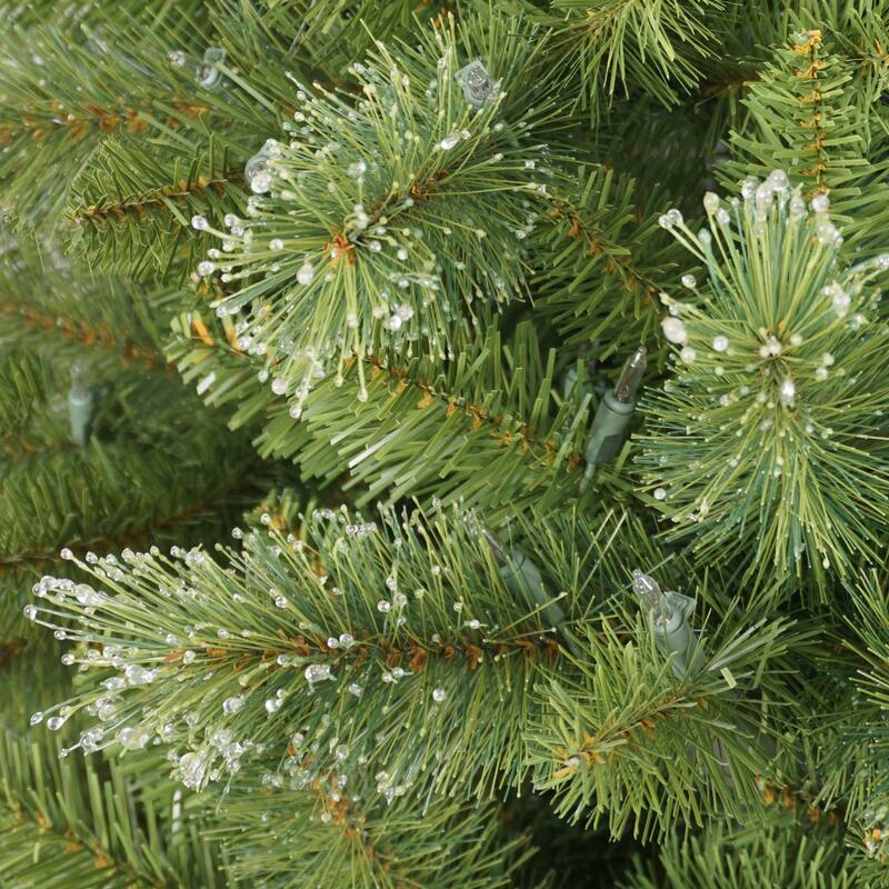 7.5' Pre-lit Light Green PVC/Hardneedle Tree