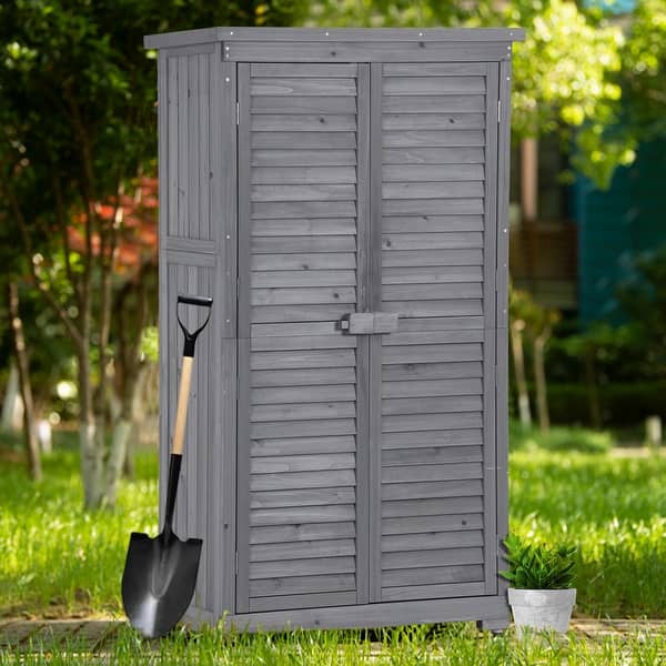 Fir Wooden Garden Shed Storage Cabinet With Lockable Door Bed Bath