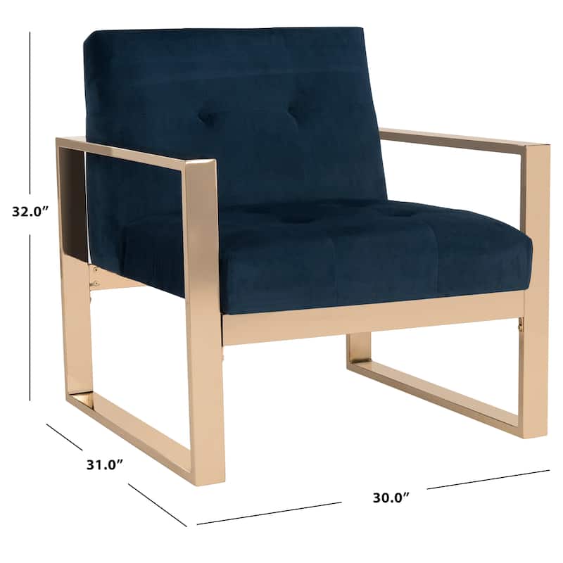 SAFAVIEH Merrily Glam Navy Accent Chair - 30Wx31Dx32H