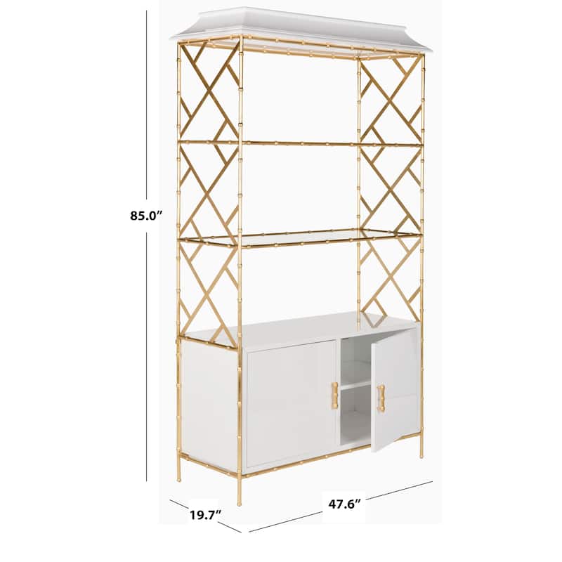 SAFAVIEH Home Adelia Bookshelf - 48"W x 20"D x 85"H