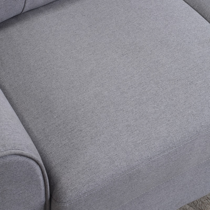 Roomfitters Modern Linen Upholstered Sofa, Stylish 3-Seat Couch for Living Room or Office Comfort