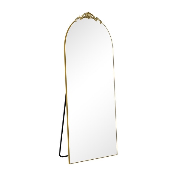 Vintage Arched Full Length Standing Mirror Vanity Floor Mirror
