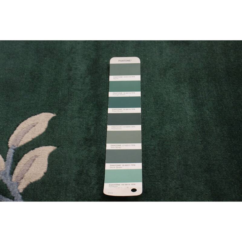 ECARPETGALLERY Hand-knotted Aubusson Green Wool Rug - 6'0 x 9'0