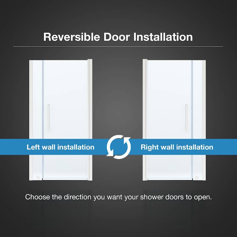 Pasadena Alcove Frameless Pivot Shower Door, 2025